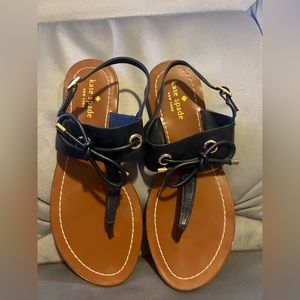 Kate Spade ♠️ Navy Sandals with Gold accents size 7 1/2